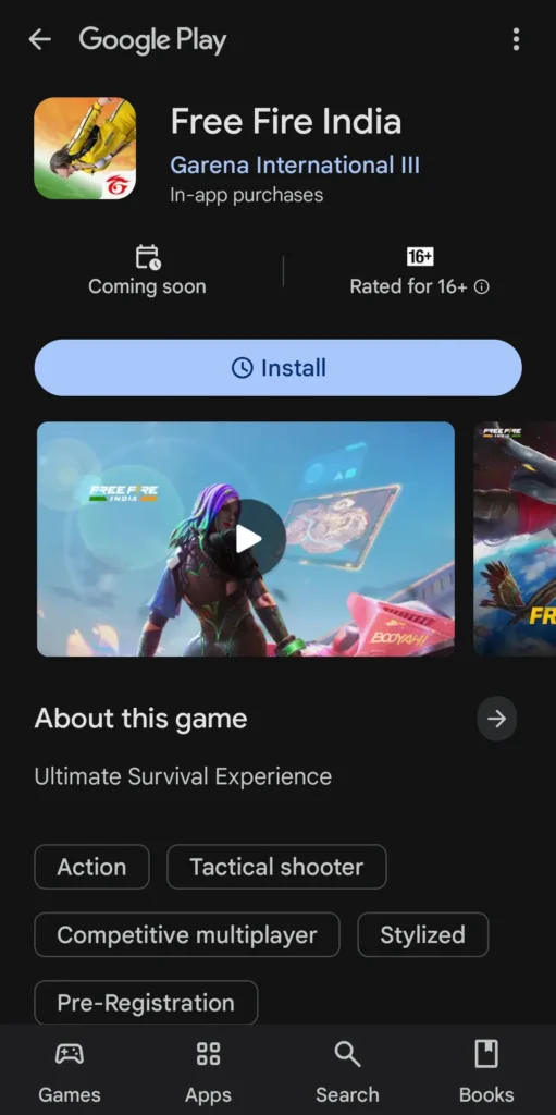 Free fire India launch date details